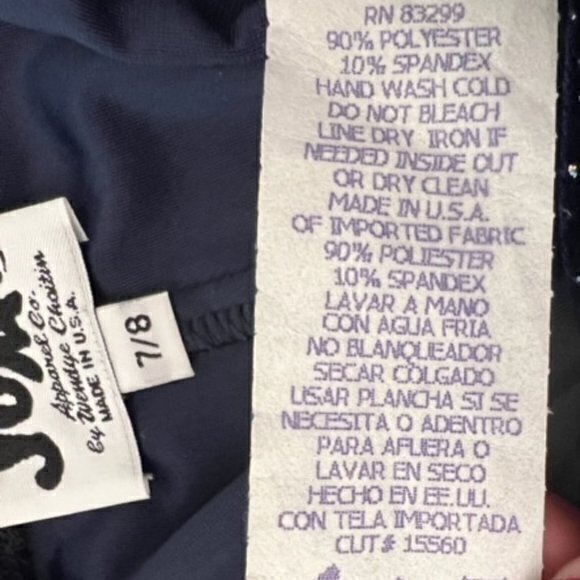 Jump Apparel by Wendye Chaitin Velvet Gown Dress Size 7/8 Blue Multi Glitter USA - Picture 12 of 12